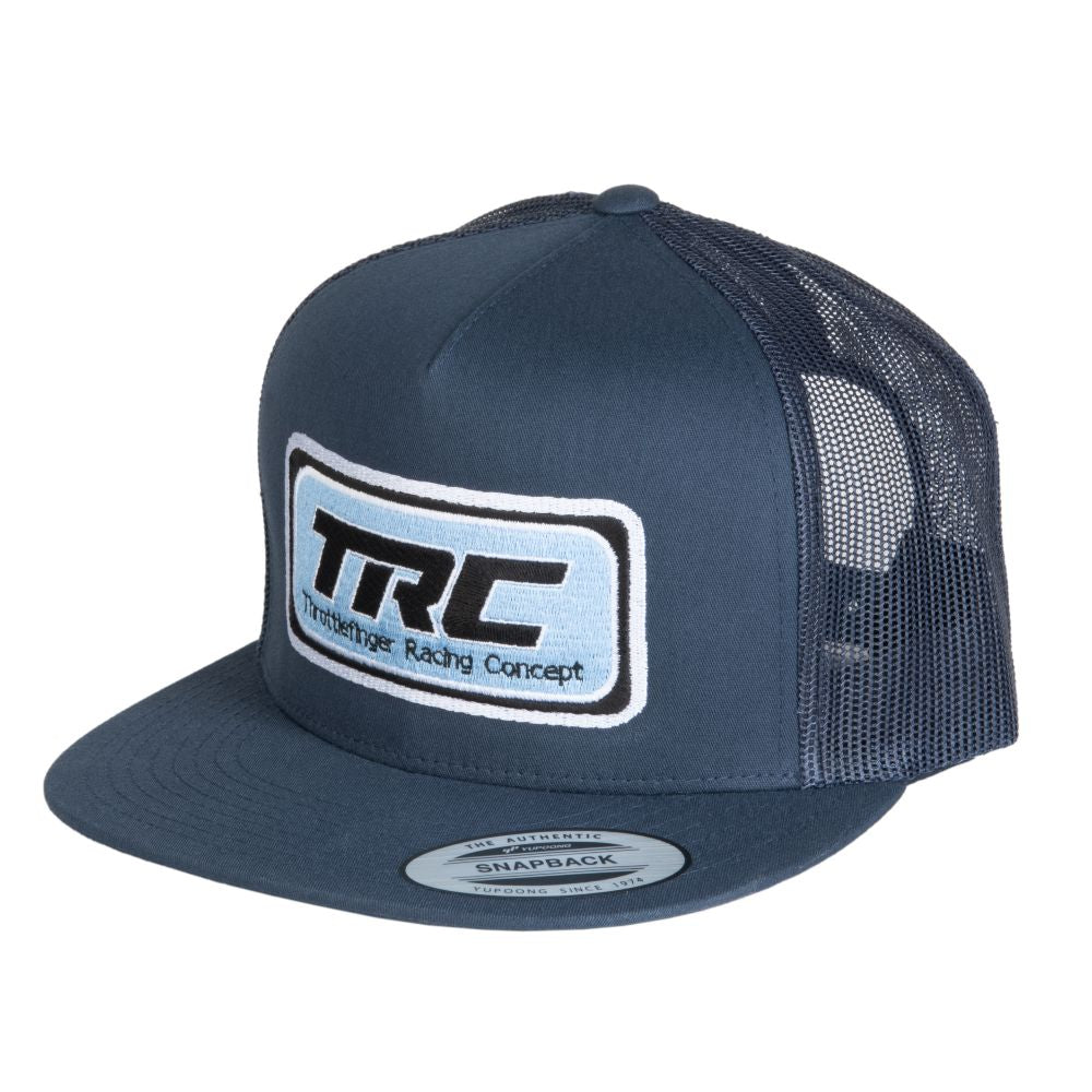 Classic Trucker Cap - geborduurd - Donkerblauw met blauw paneel