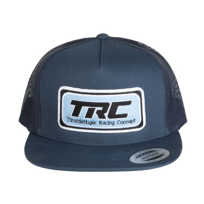 Classic Trucker Cap - geborduurd - Donkerblauw met blauw paneel