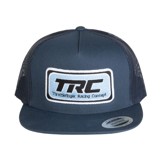 Classic Trucker Cap - geborduurd - Donkerblauw met blauw paneel