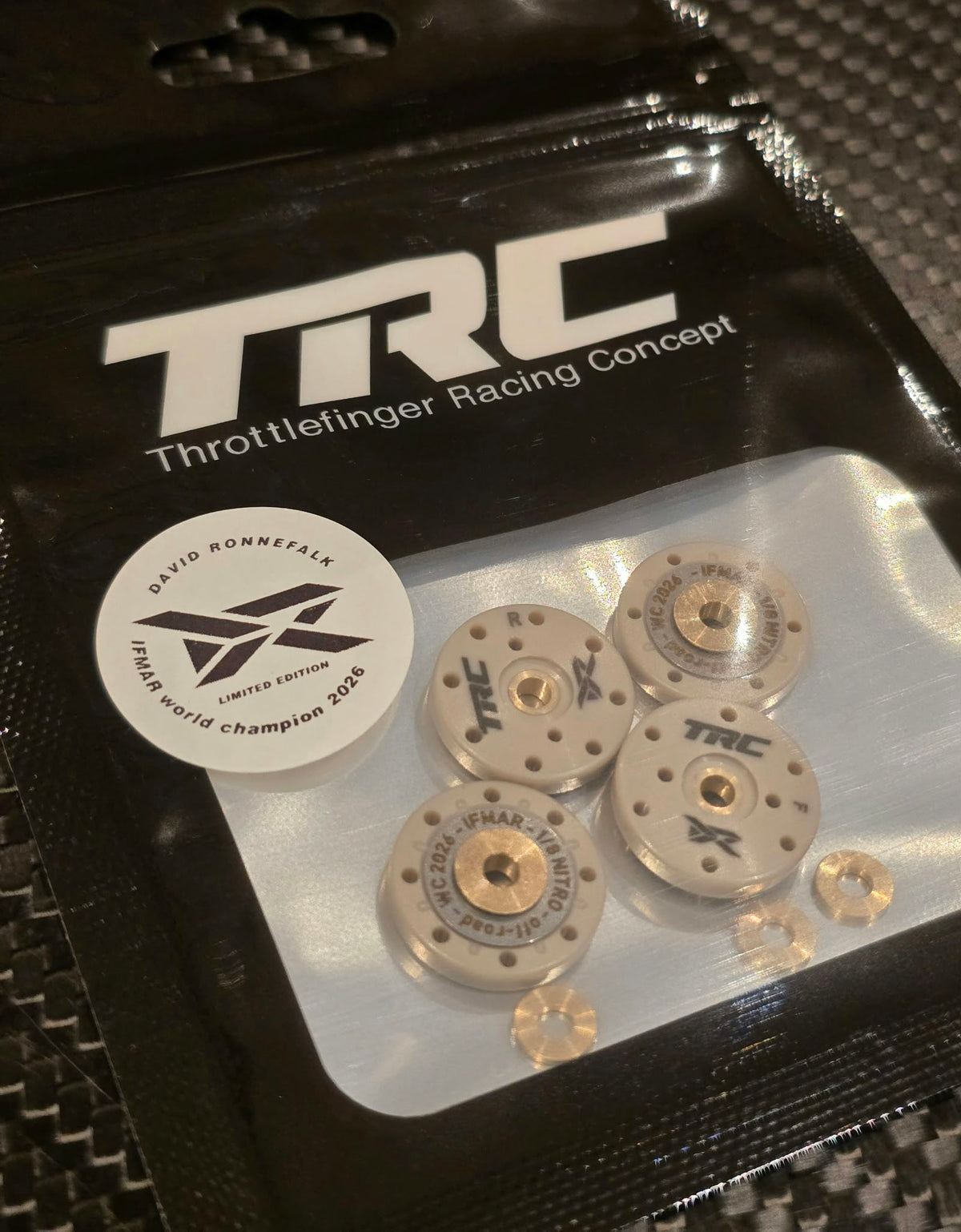 TRC x DR – Nitro Worlds 2026 Limited Edition - Valve shock pistons - QTY 4